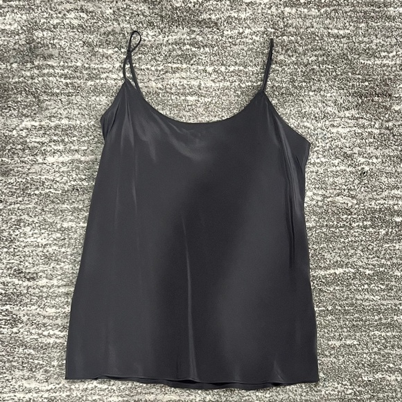 Club Monaco Dark Gray Spagetti Strap Silk Top Size Small - Picture 1 of 4